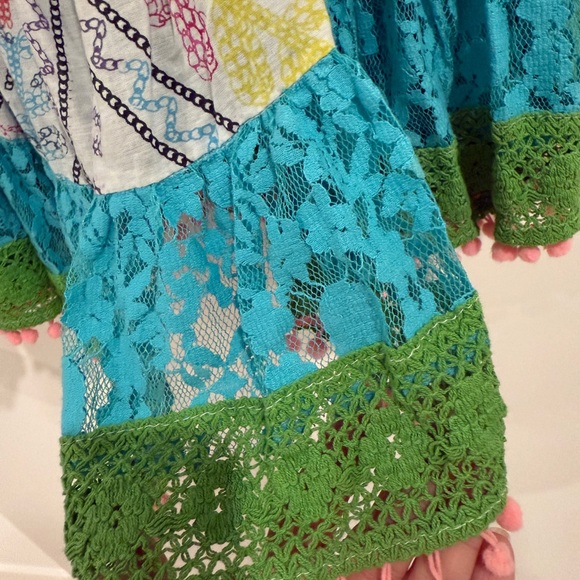 Colorful Embroidered Mini Dress - Picture 3 of 9